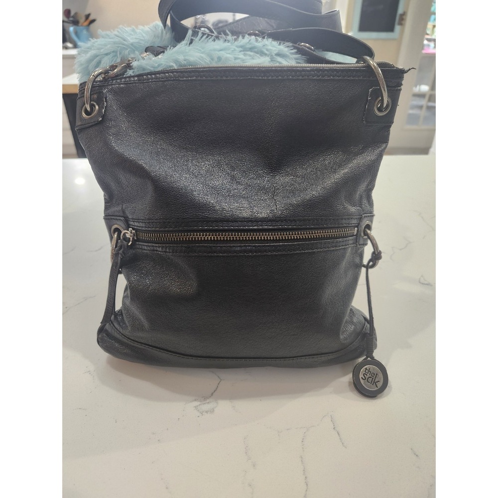 The Sak Black Leather Convertible Crossbody Hobo Bag | Foldover or Satchel Style
